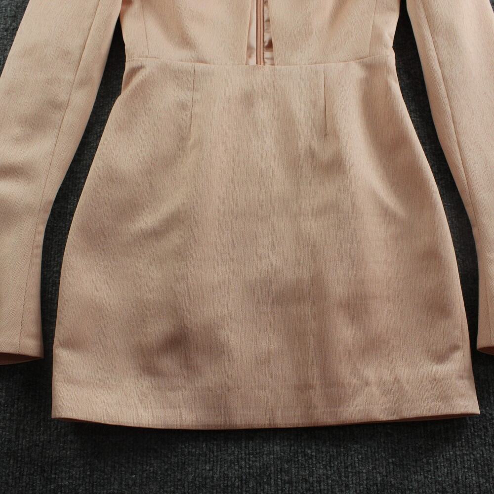 House of CB Blush Pink Long-Sleeve Mini Dress - Picture 9 of 14